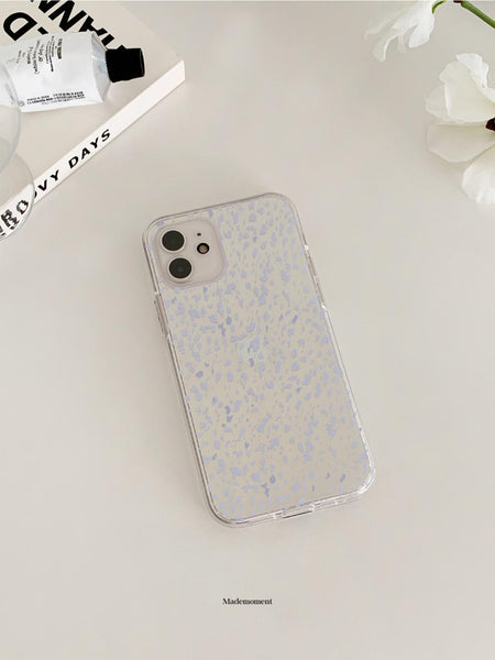 [Mademoment] Sand Pattern Design Glossy Mirror Phone