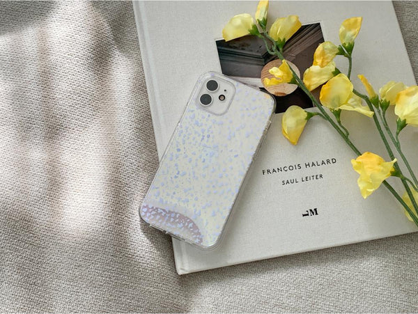 [Mademoment] Sand Pattern Design Glossy Mirror Phone