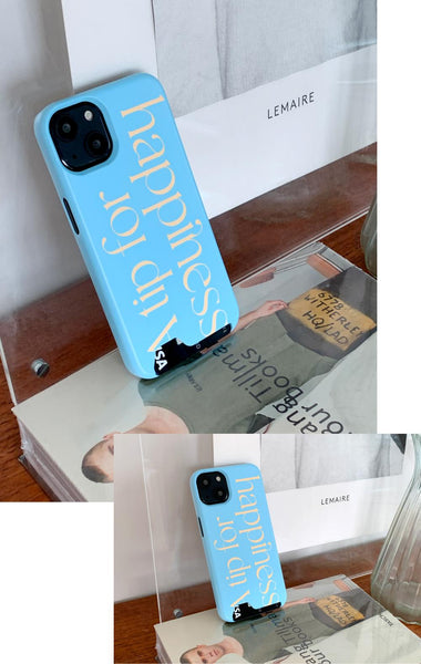 [Mademoment] Happiness Lettering Design Phone Case