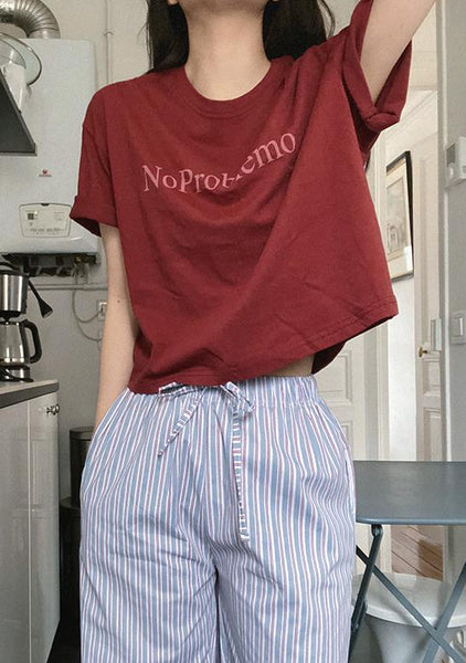 [SLOWAND] Nof Printed Lettering Short Sleeve T-shirt (3 Colors)