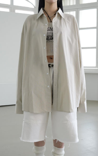 [BINARY01] Tsuyu Overfit Linen Shirt