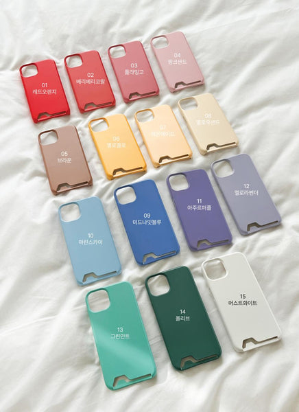 [Mademoment] Pastel Plain Design Phone Case