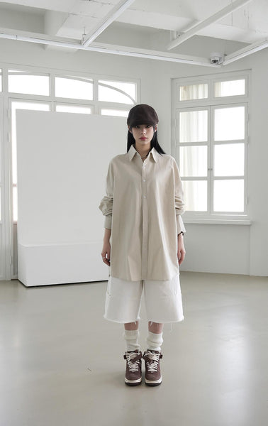 [BINARY01] Tsuyu Overfit Linen Shirt