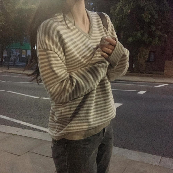 [SLOWAND] #SLOWMADE Mills Striped Sweatshirt Knit (2 Colors)