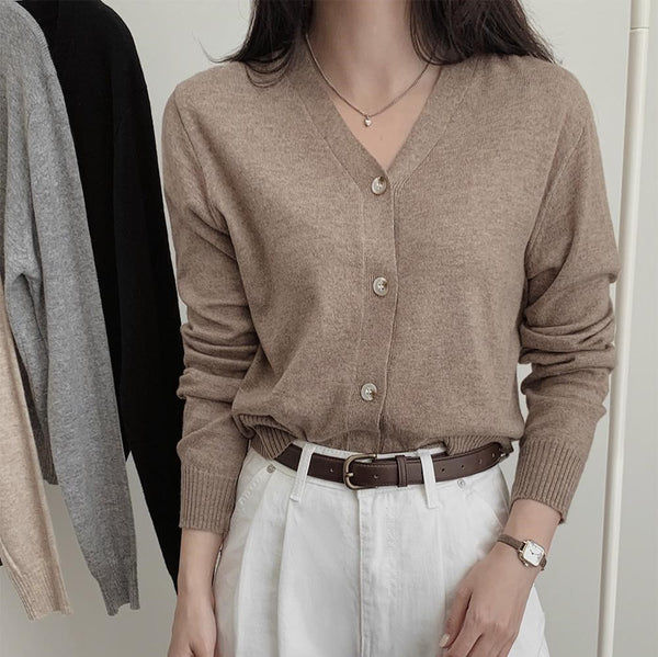 [SLOWAND] Muted Standard Fit Cardigan