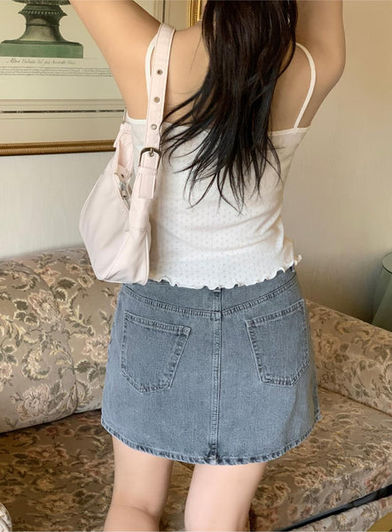 [98°C] Lauv Gracie Denim Mini Skirt