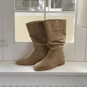 [SLOWAND] # LENTO Nature Shape Boots (Suede Boots) (2 Colors)