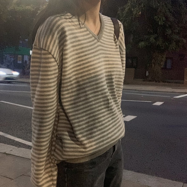 [SLOWAND] #SLOWMADE Mills Striped Sweatshirt Knit (2 Colors)