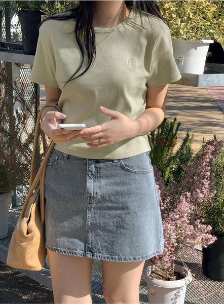 [98°C] Lauv Gracie Denim Mini Skirt