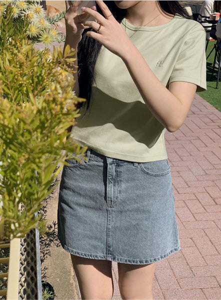 [98°C] Lauv Gracie Denim Mini Skirt