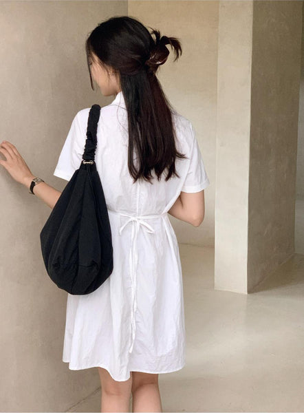 [98°C] Dover Nylon Line Shirt Dress (3 Color)