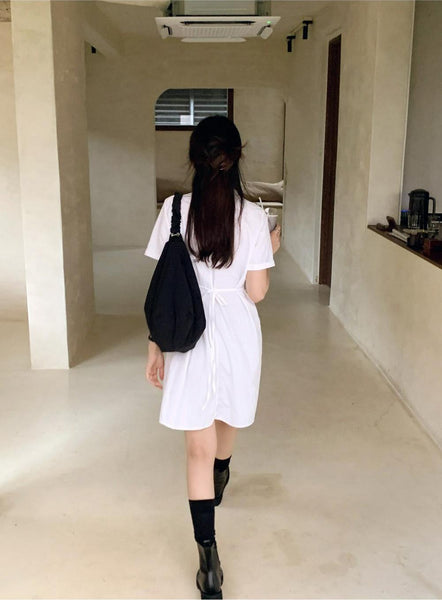 [98°C] Dover Nylon Line Shirt Dress (3 Color)