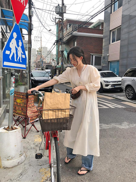 [FROM BEGINNING] Soap Cotton Layered Dress