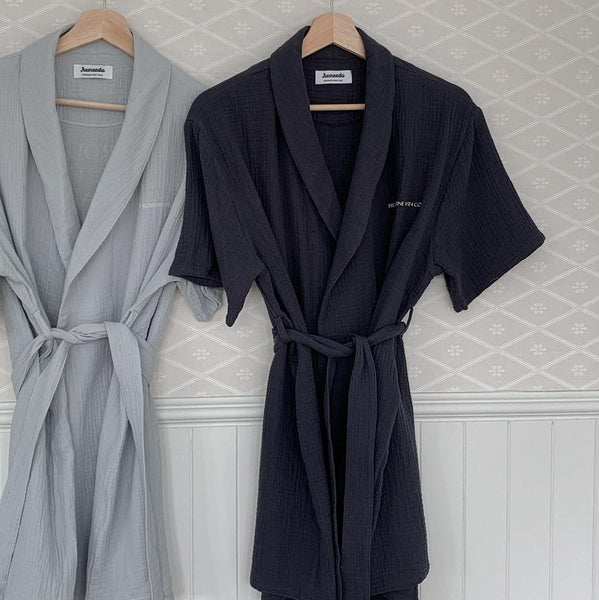 [Juuneedu] Routine Yoru Cotton Robe Pajama Set (6 Colours)