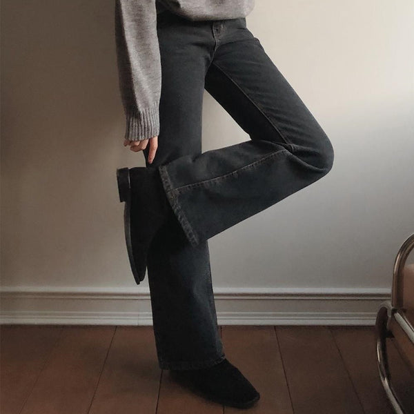 [SLOWAND] #SLOWMADE Dark Filter Semi-boot Cut Dark Blue Denim Pants