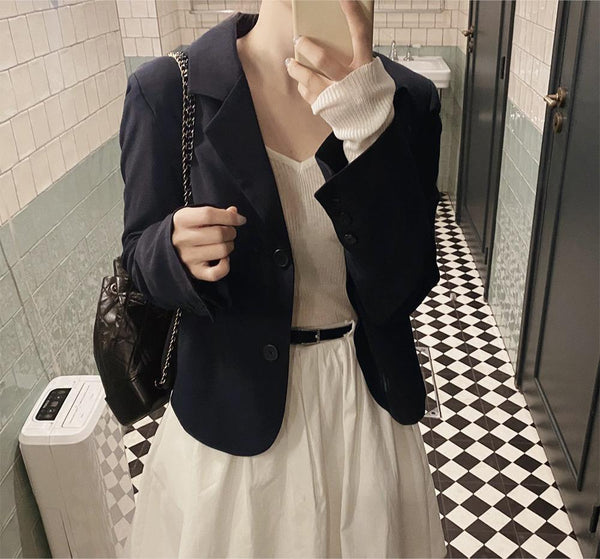 [SLOWAND][Belt set] #SLOWMADE. Black And White Pure Skirt (1 Color)