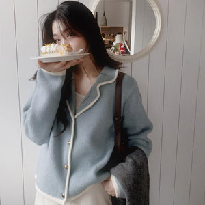 [SLOWAND] # SLOWMADE Winter Lining Point Cardigan (3 Colors)