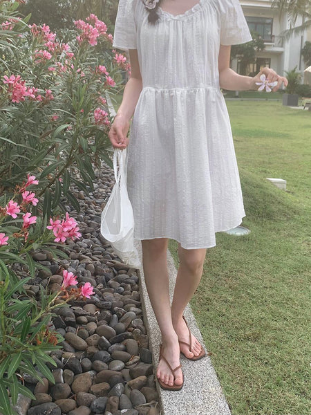 [SLOWAND] # SLOWMADE Heath Cotton Lace Dress (2 Colors)