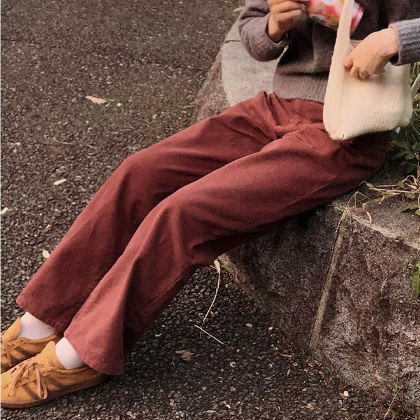 [SLOWAND] # SLOWMADE Today Deep Mute Pink Brushed Denim Pants