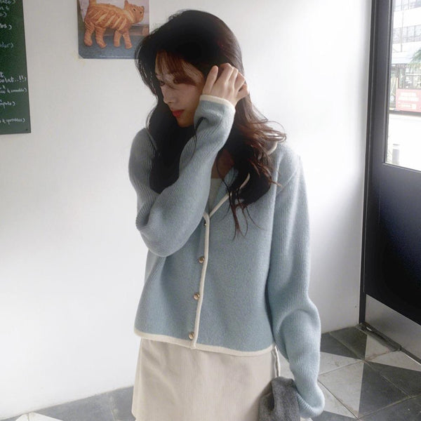 [SLOWAND] # SLOWMADE Winter Lining Point Cardigan (3 Colors)