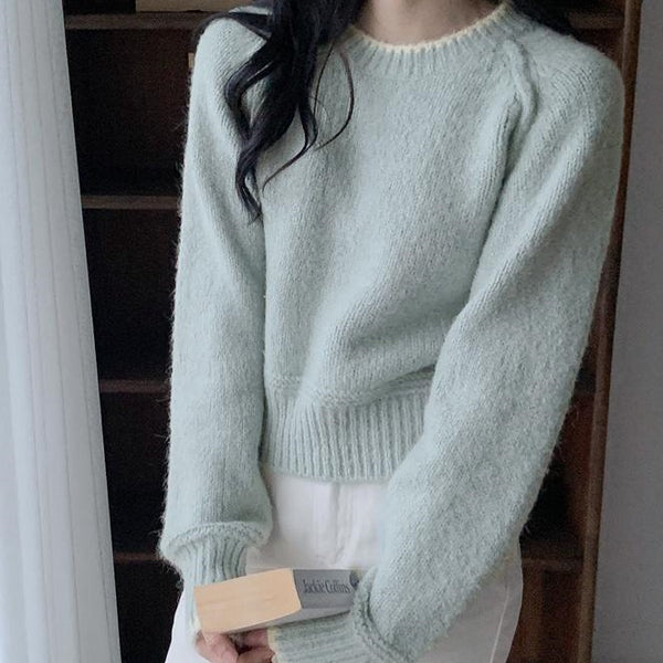 [SLOWAND] Warm And Cool Stitch Wool Knit (4 Colors)