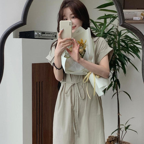 [SLOWAND] # SLOWMADE City Clean Fit Robe Shirt Dress (2 Colors)