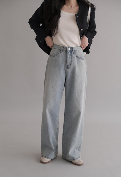 [SLOWAND] # SLOWMADE More Wide Vintage Denim Pants (4Colors)