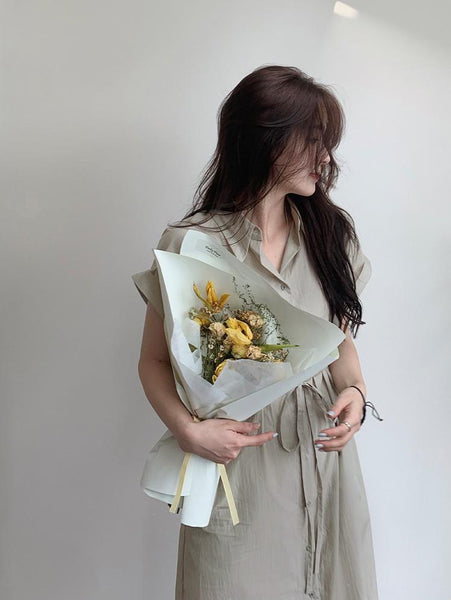 [SLOWAND] # SLOWMADE City Clean Fit Robe Shirt Dress (2 Colors)