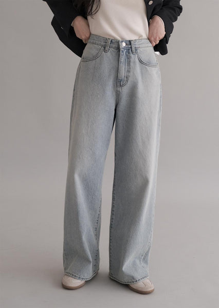 [SLOWAND] # SLOWMADE More Wide Vintage Denim Pants (4Colors)