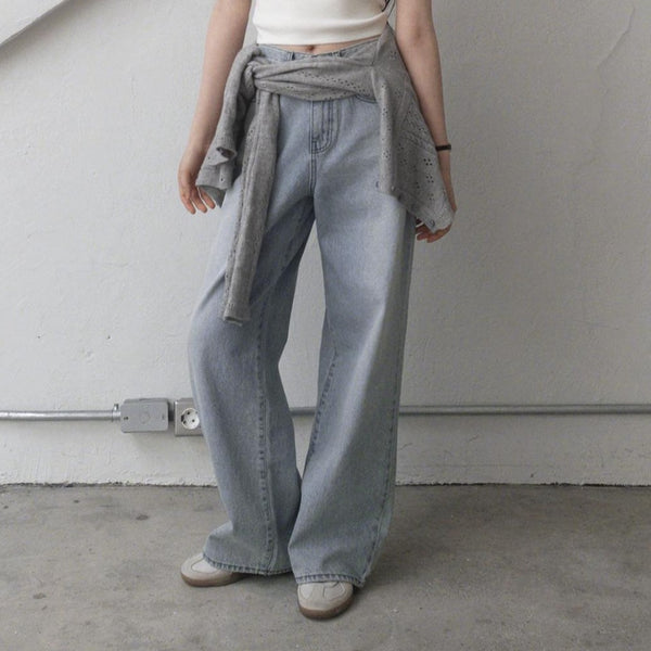 [SLOWAND] # SLOWMADE More Wide Vintage Denim Pants (4Colors)