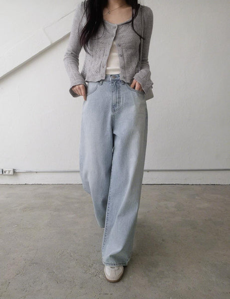 [SLOWAND] # SLOWMADE More Wide Vintage Denim Pants (4Colors)