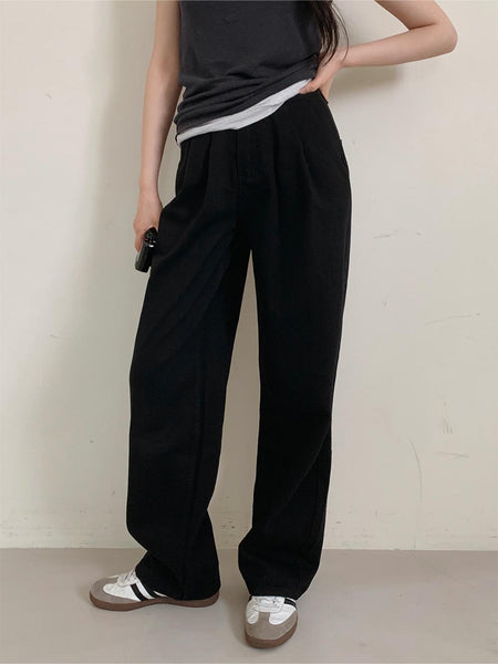 [SLOWAND] Nuts Wide Cotton Pants (4 Colors)