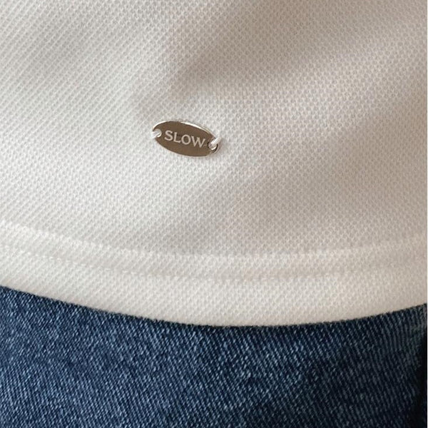 [SLOWAND] # SLOWMADE Wear Silver Label PK T-shirt (Pique Top) (5 Colors)
