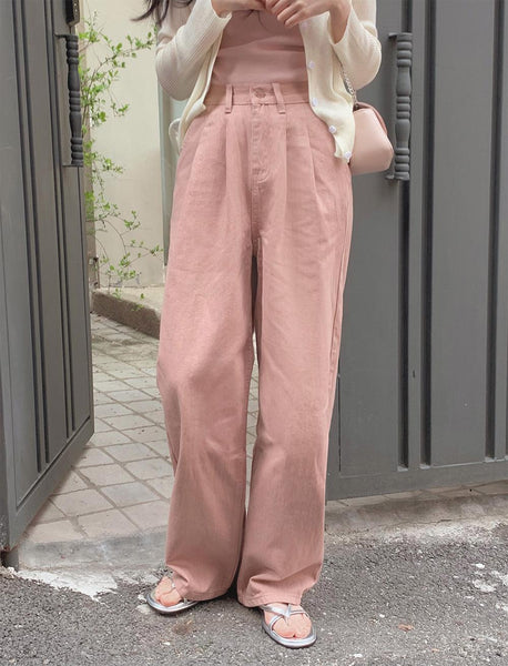 [SLOWAND] Nuts Wide Cotton Pants (4 Colors)