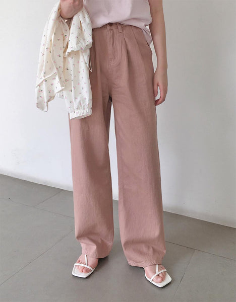 [SLOWAND] Nuts Wide Cotton Pants (4 Colors)