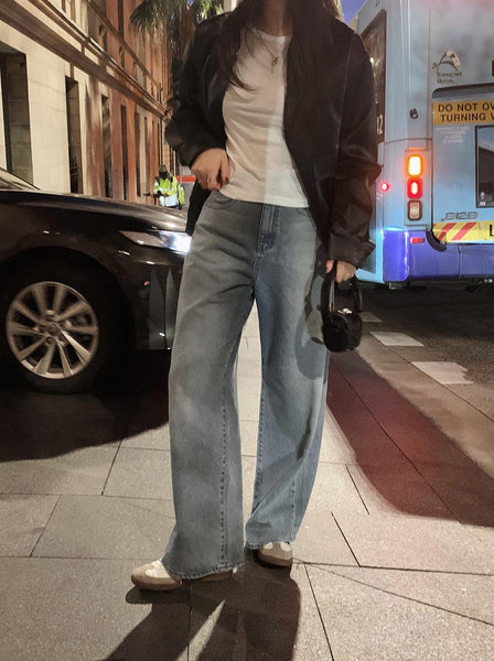 [SLOWAND] # SLOWMADE More Wide Vintage Denim Pants (4Colors)