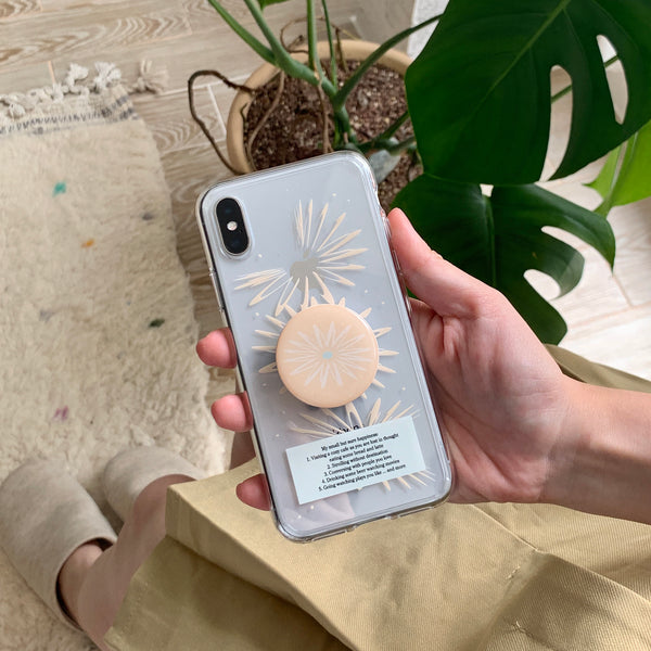 [your emotions] Sunflower Glossy Clear Phone Case