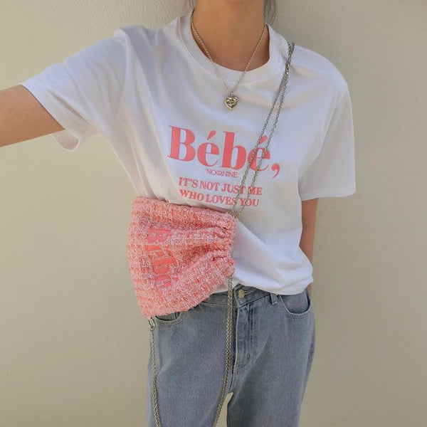 [NOIRNINE] Bébé Noir T-shirts (Pink)