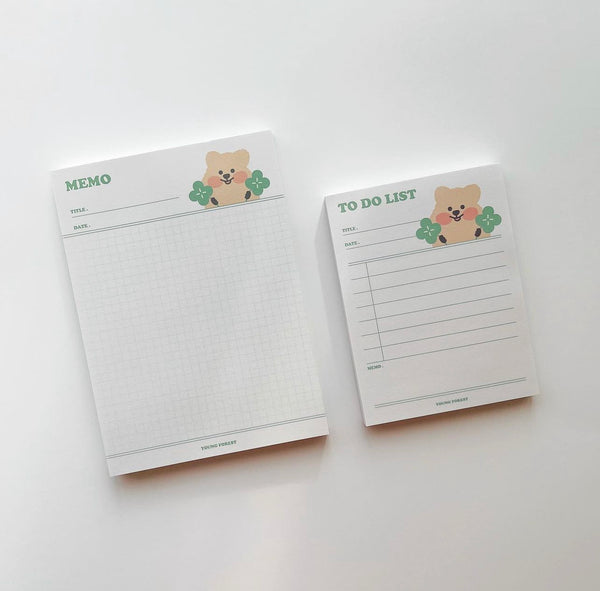 [YOUNG FOREST] Clover Baby Quokka Memopad