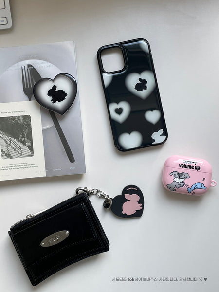 [your emotions] Bunny Black Epoxy Phone Case