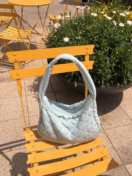 [ovuni] QUILTED HOBO BAG - SUMMER MINT