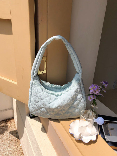 [ovuni] QUILTED HOBO BAG - SUMMER MINT