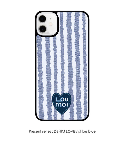 [Loumoi] Present Series DENIM LOVE / Blue Stripe Phone Case