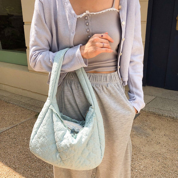 [ovuni] QUILTED HOBO BAG - SUMMER MINT