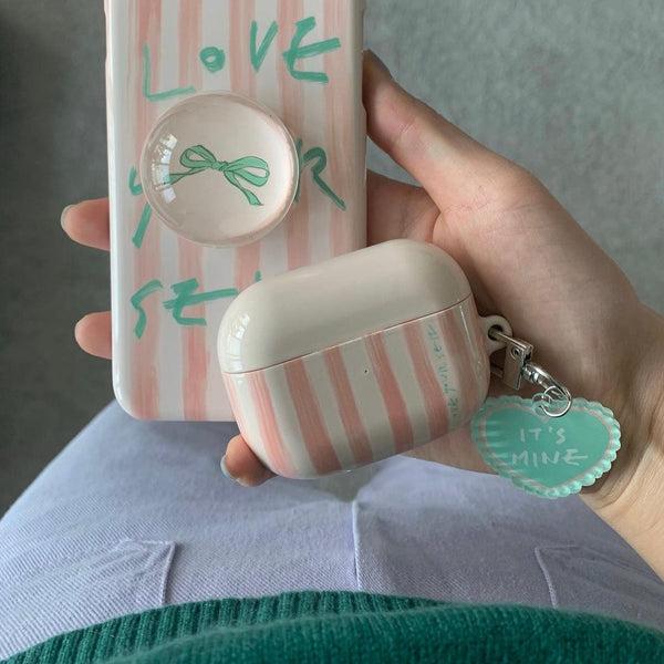 [Loumoi] Coral Letter Airpods Case