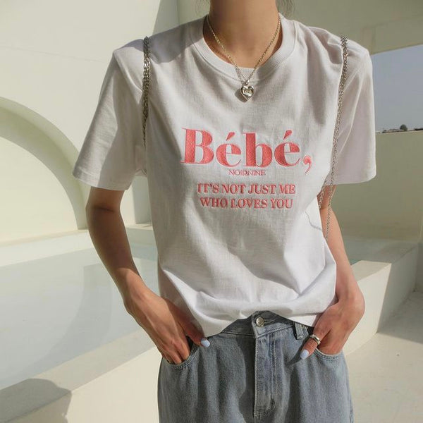 [NOIRNINE] Bébé Noir T-shirts (Pink)