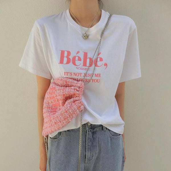 [NOIRNINE] Bébé Noir T-shirts (Pink)