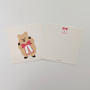 [YOUNG FOREST] Ribbon Quokka Postcard