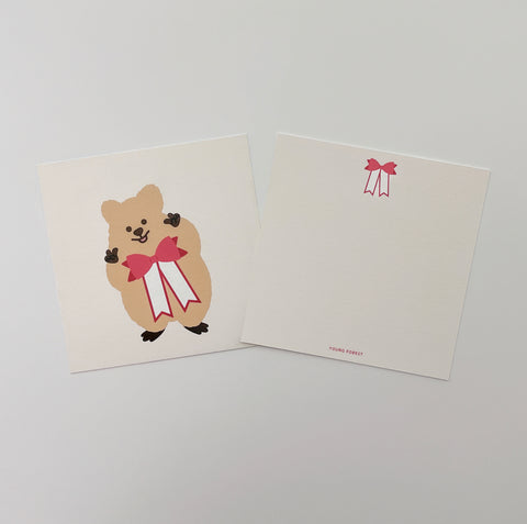 [YOUNG FOREST] Ribbon Quokka Postcard