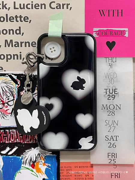 [your emotions] Bunny Black Epoxy Phone Case